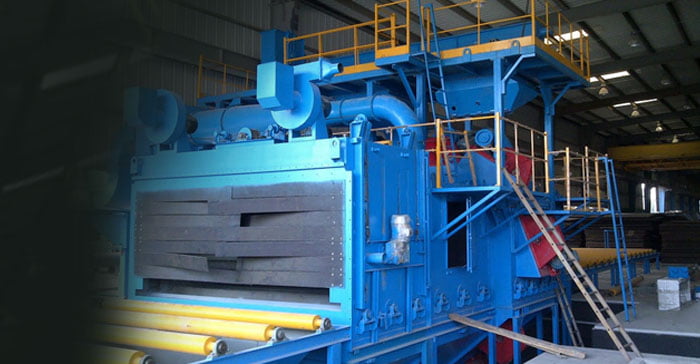 tunnel type shot blasting machine